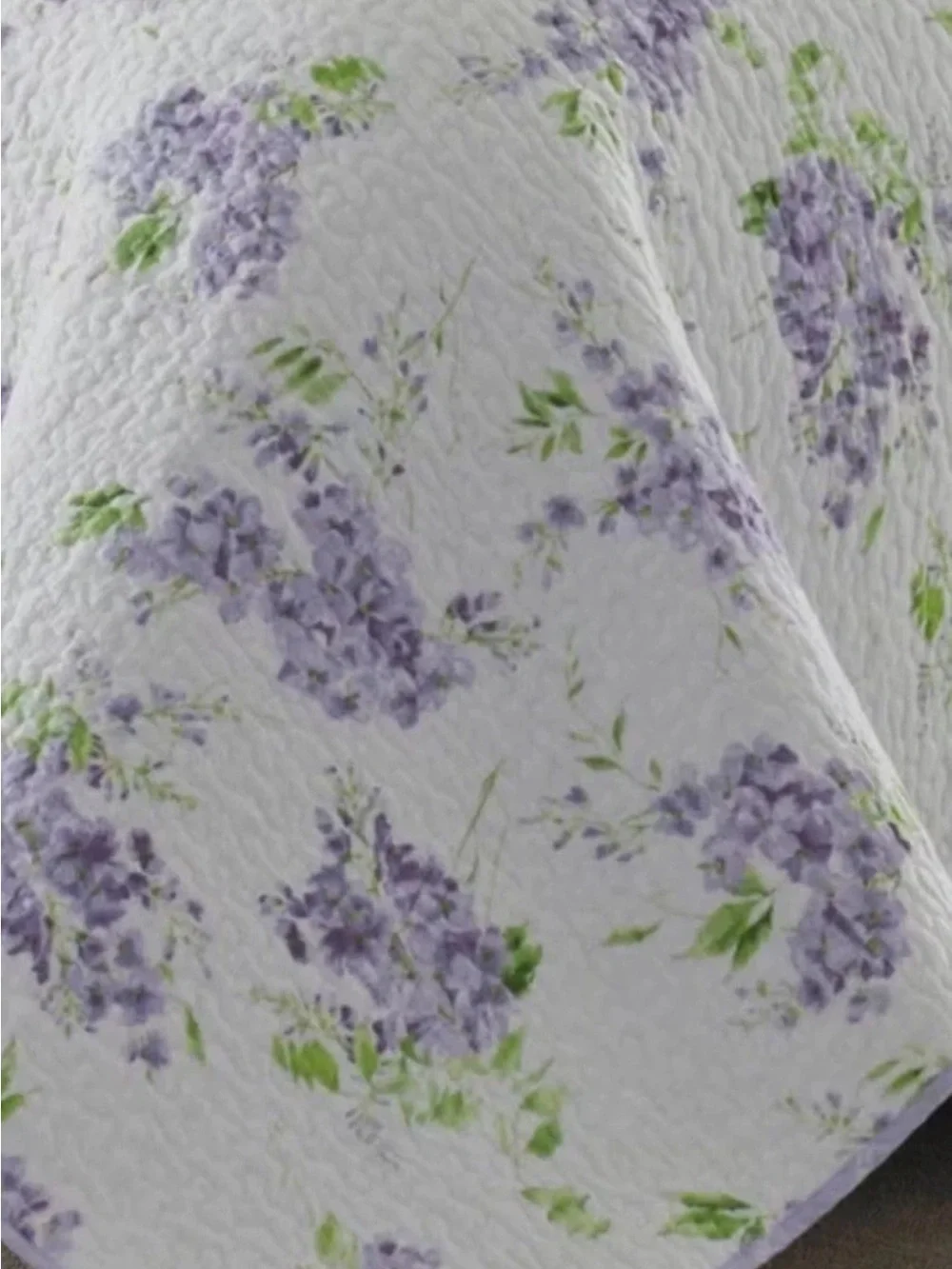 Laura Ashley ~ Full/Queen Keighley Floral 3 Pc Quilt Set Reversible Purple